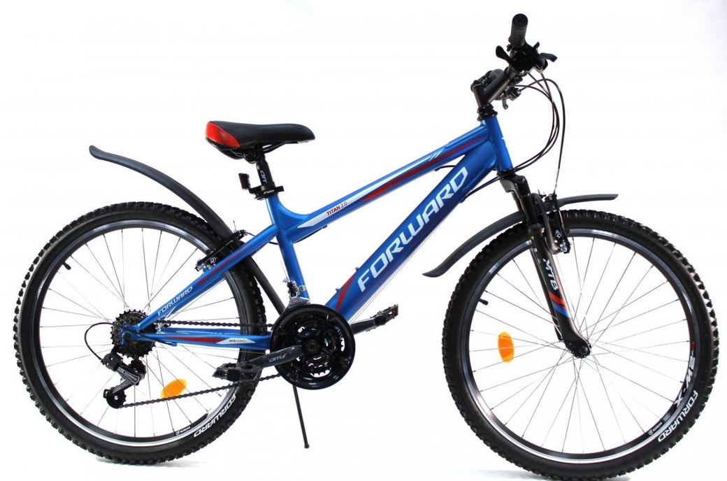 Велосипед 24" Forward Titan 2.1 18 ск 17-18 г 13' Синий Матовый RBKW8JN4P013 фото
