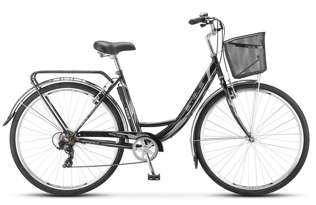 Велосипед Stels Navigator 28" 395 Z010 Чёрный (с корзиной) (LU089103) 20" фото