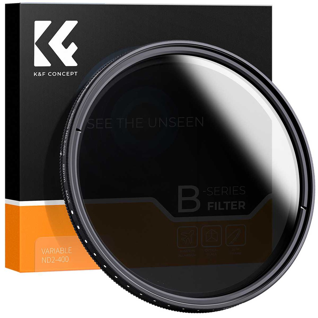 Нейтрально-серый фильтр K&F Concept KF01.1112 Slim Variable/Fader NDX, ND2~ND400, 72mm фото