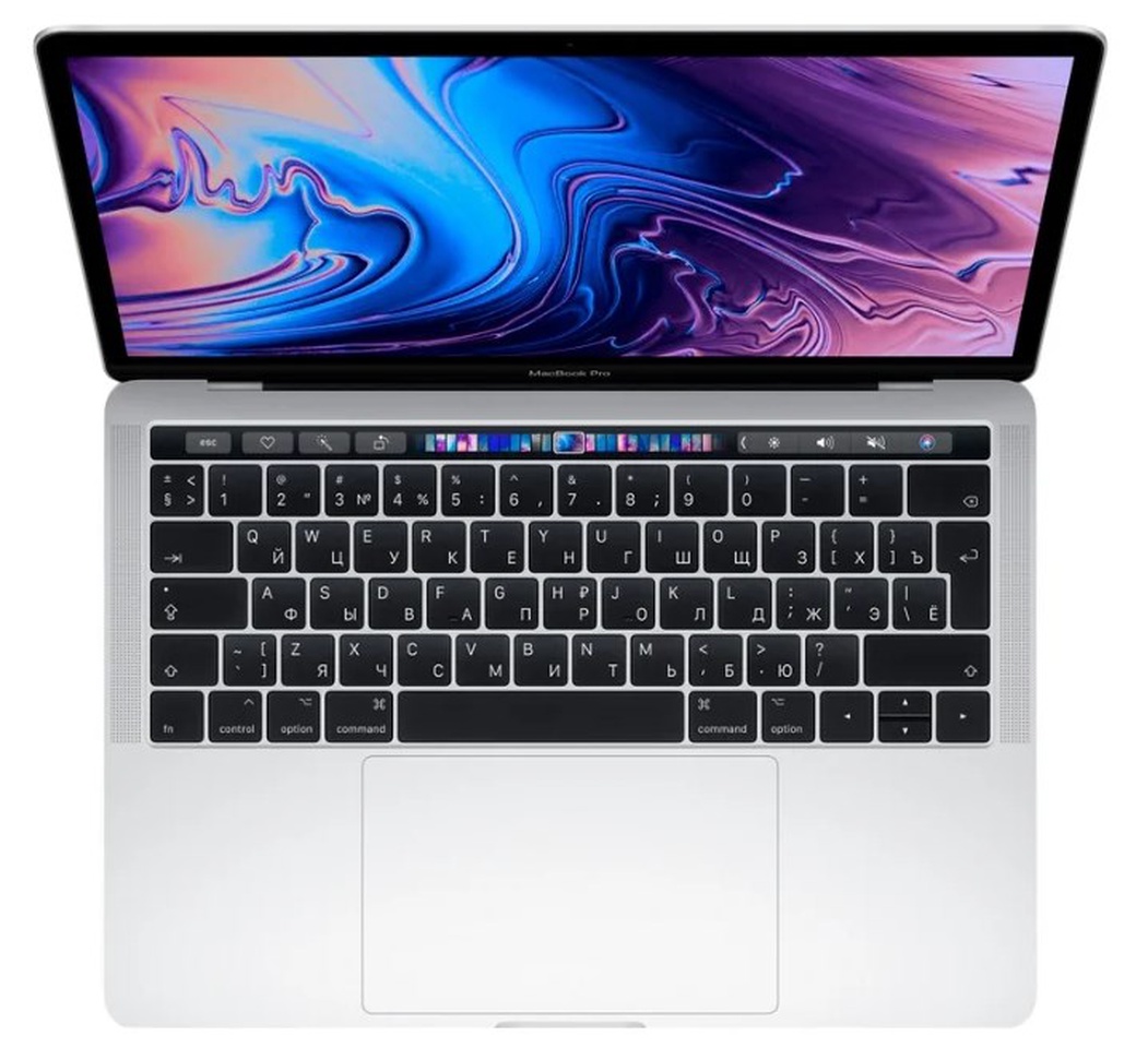 Ноутбук Apple MacBook Pro 13 with Retina display and Touch Bar серебряный Mid 2019 [MV9A2RU/A] Core i5 2,4ГГц, 8Гб, 512Гб SSD, Iris Plus Graphics 655 фото