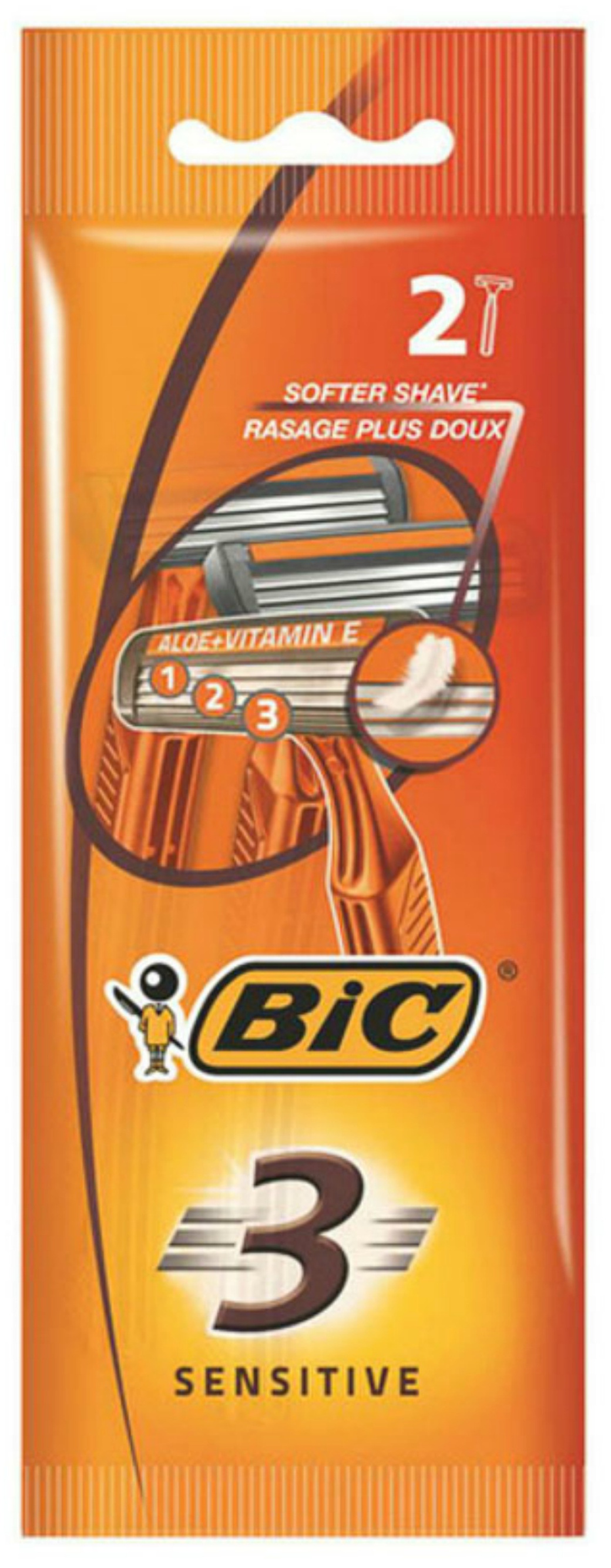 Бритва BIC 3 для чувствительной кожи, упаковка 2 шт. фото