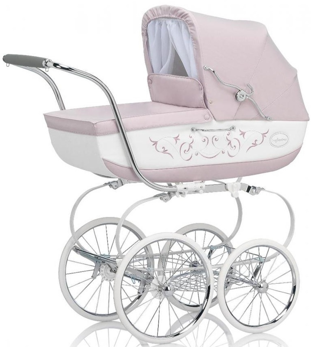 Inglesina Classica - коляска-люлька для новорожденных на шасси Balestrino Chrome/Ivory премиального класса фото