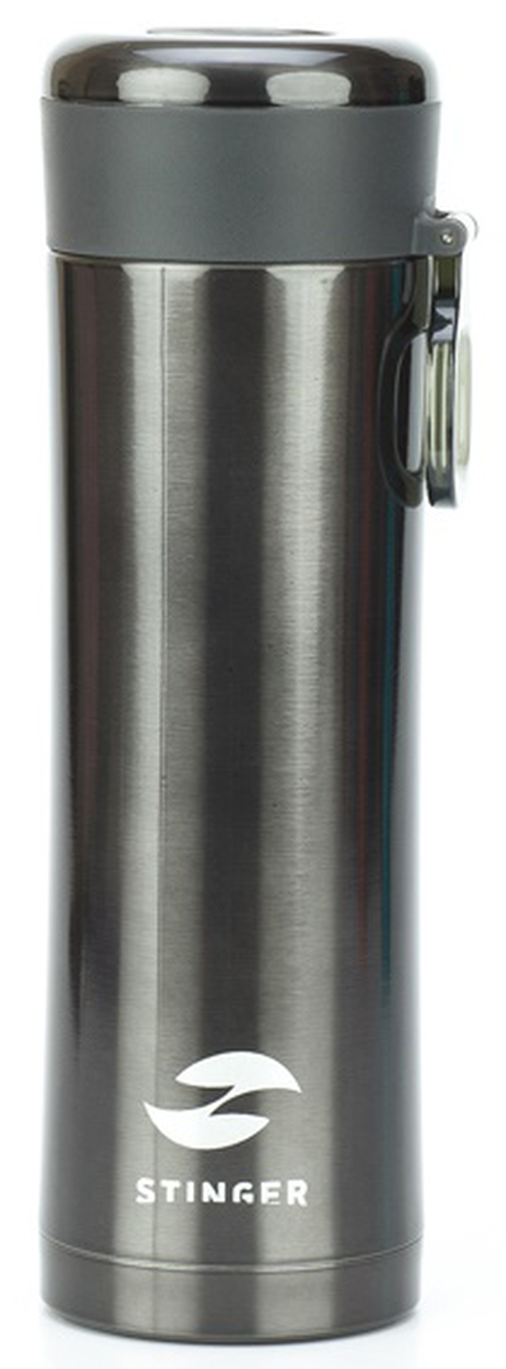 Термос Stinger (0,42 литра) с ситечком, черный фото