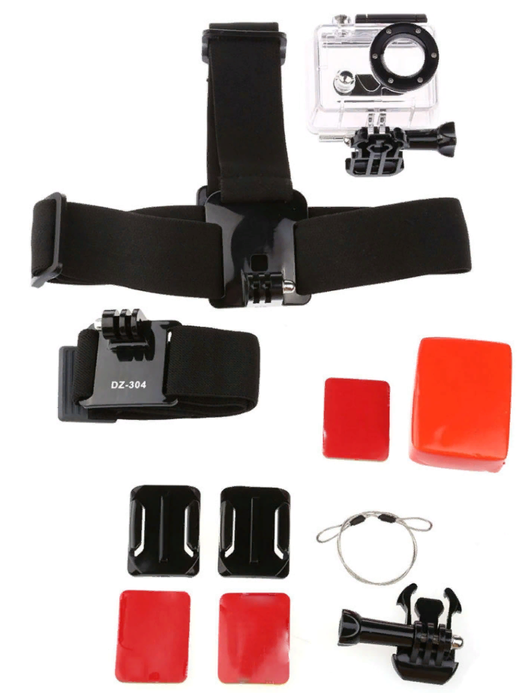 Набор аксессуаров Dazzne KT-108 для экшн камеры GoPro Hero 2, черный фото