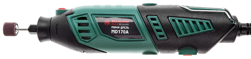 Дрель (мини) Hammer Flex MD170A 170Вт гибкий вал 8000-35000об/мин сумка + насадки 160шт. фото