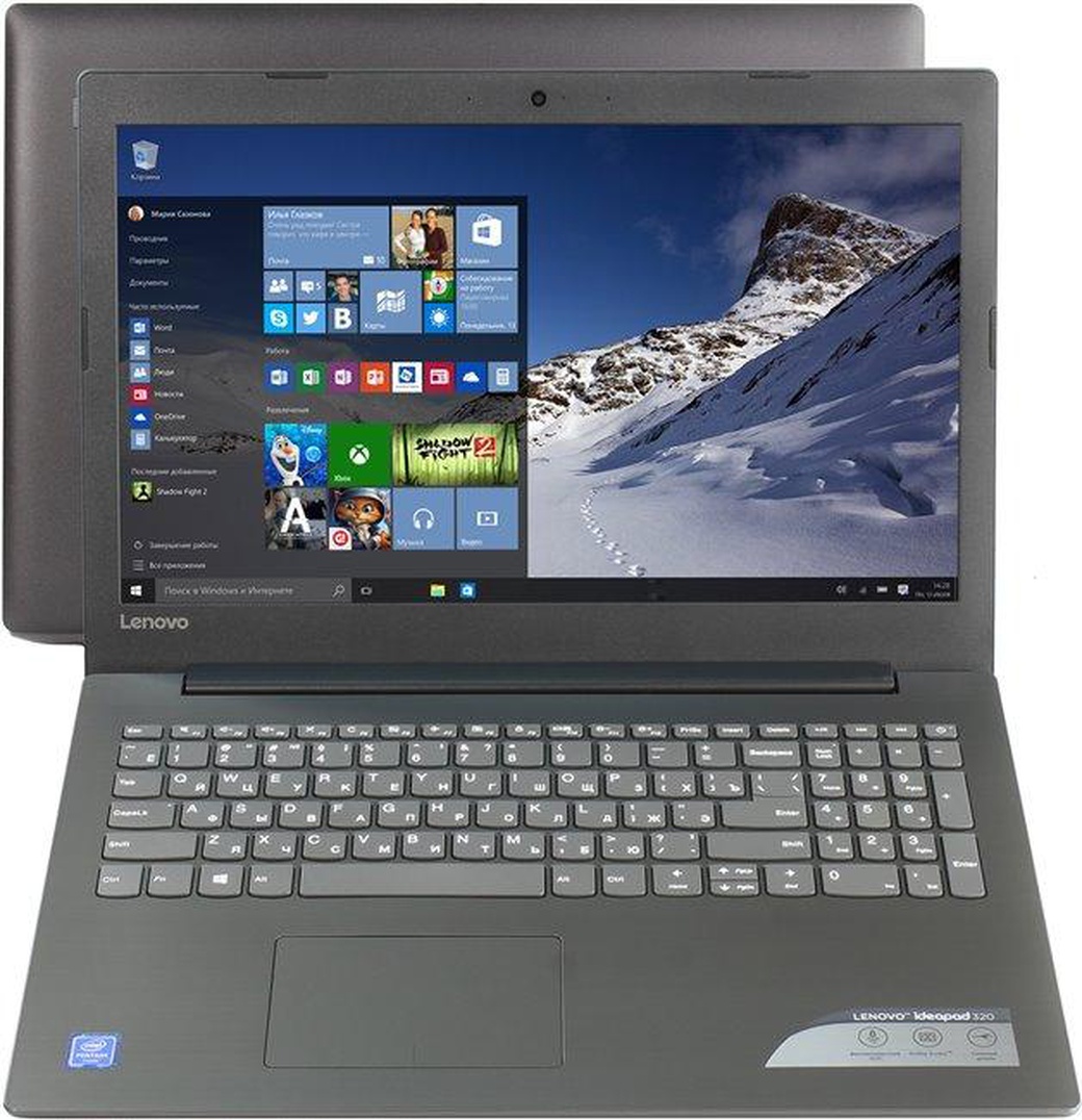 Ноутбук Lenovo IdeaPad 320-15IAP 15.6'' (HD(1366x768)/Intel Pentium N4200 1.10GHz Quad/4GB/500GB/GMA HD4.0/Windows 10) черный фото