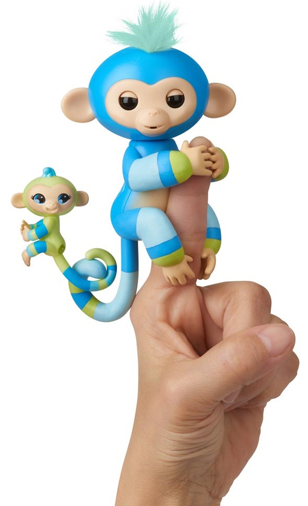 Интерактивная игрушка WowWee Fingerlings обезьянка Билли с малышом, 12 см фото