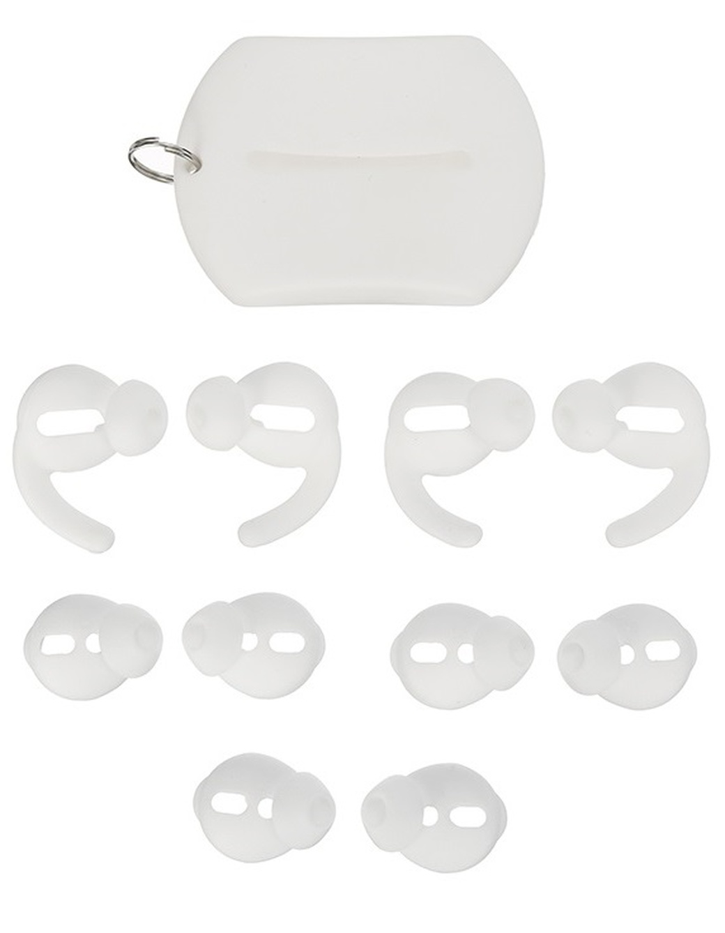 Чехол силиконовый, для хранения 5 пар наушников, белый фото
