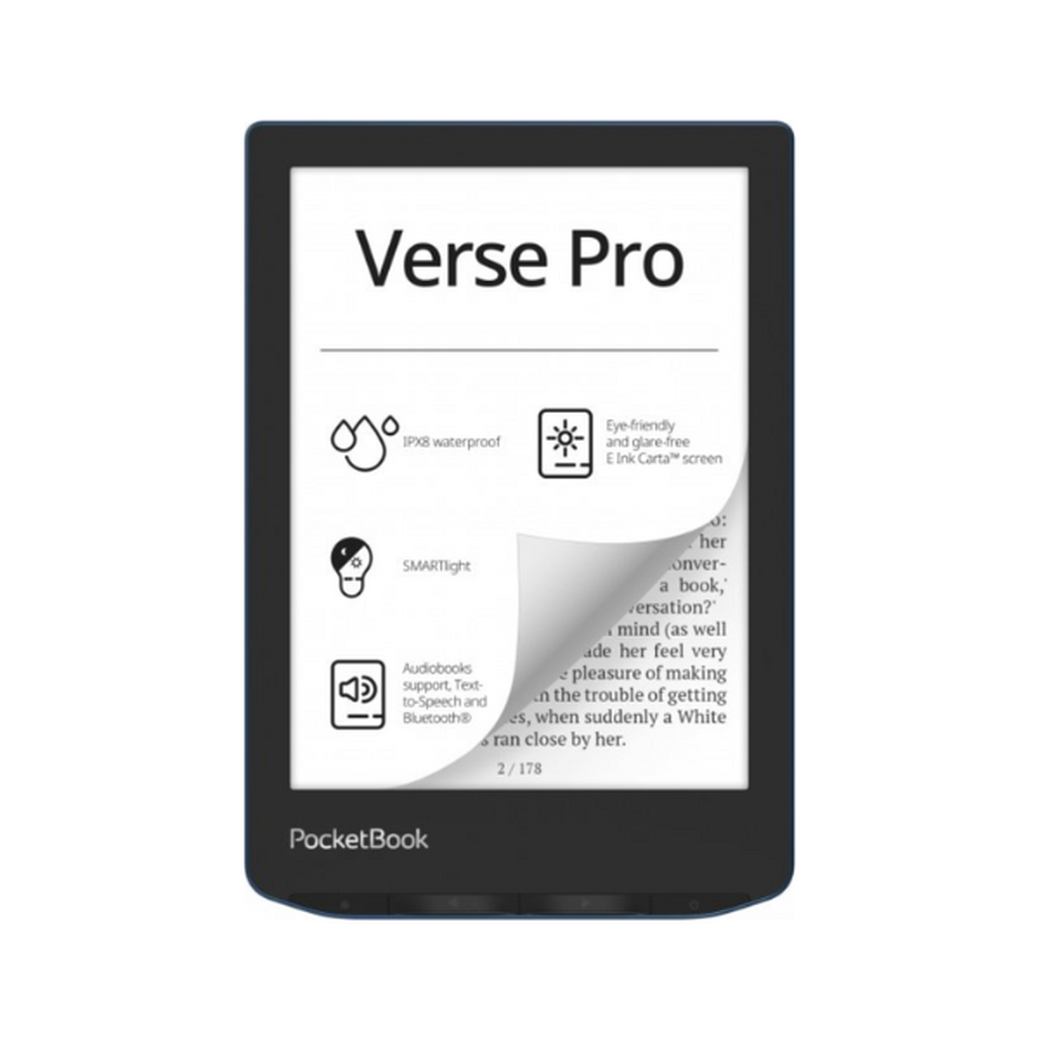 Электронная книга PocketBook 634 Verse Pro (PB634-A-WW), лазурный фото
