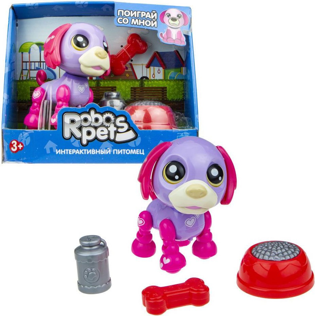 Игрушка со звуковыми эффектами 1 toy Озорной щенок фиолетовыйово-фукс. фото