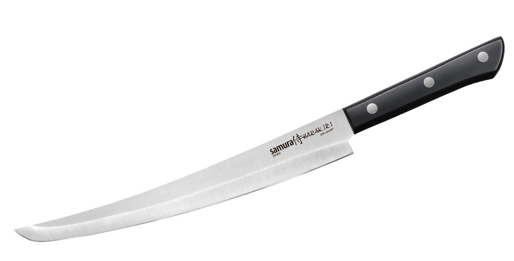 Нож кухонный "Samura HARAKIRI" SHR-0046BT/K слайсер Tanto 230 мм, корроз.-стойкая сталь фото