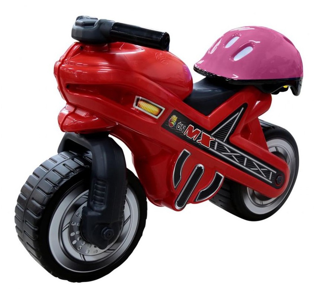 Каталка Coloma Y Pastor -мотоцикл МХ со шлемом ( шлем голубой,розовый указывать какой цвет!!) фото