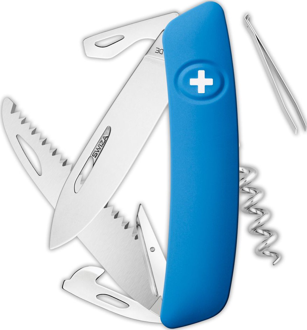 Швейцарский нож SWIZA D05 Standard, 95 мм, 12 функций, синий фото