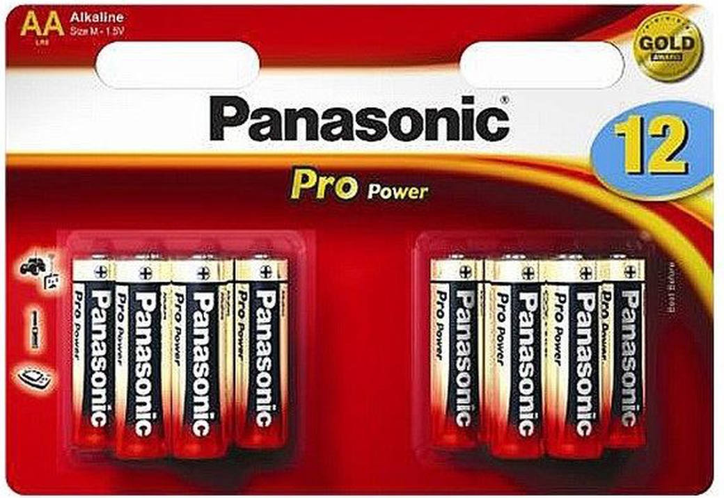 Батарейки Panasonic LR6XEG/12B4F AA щелочные Pro Power promo pack в блистере 12шт фото