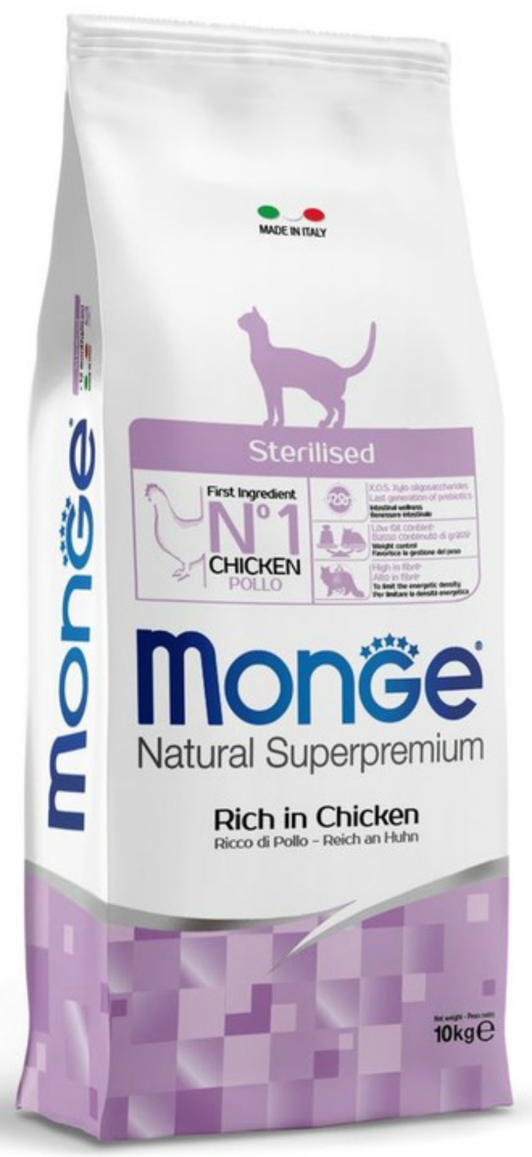 Monge Cat Sterilised корм для стерилизованных кошек с курицей 10 кг фото