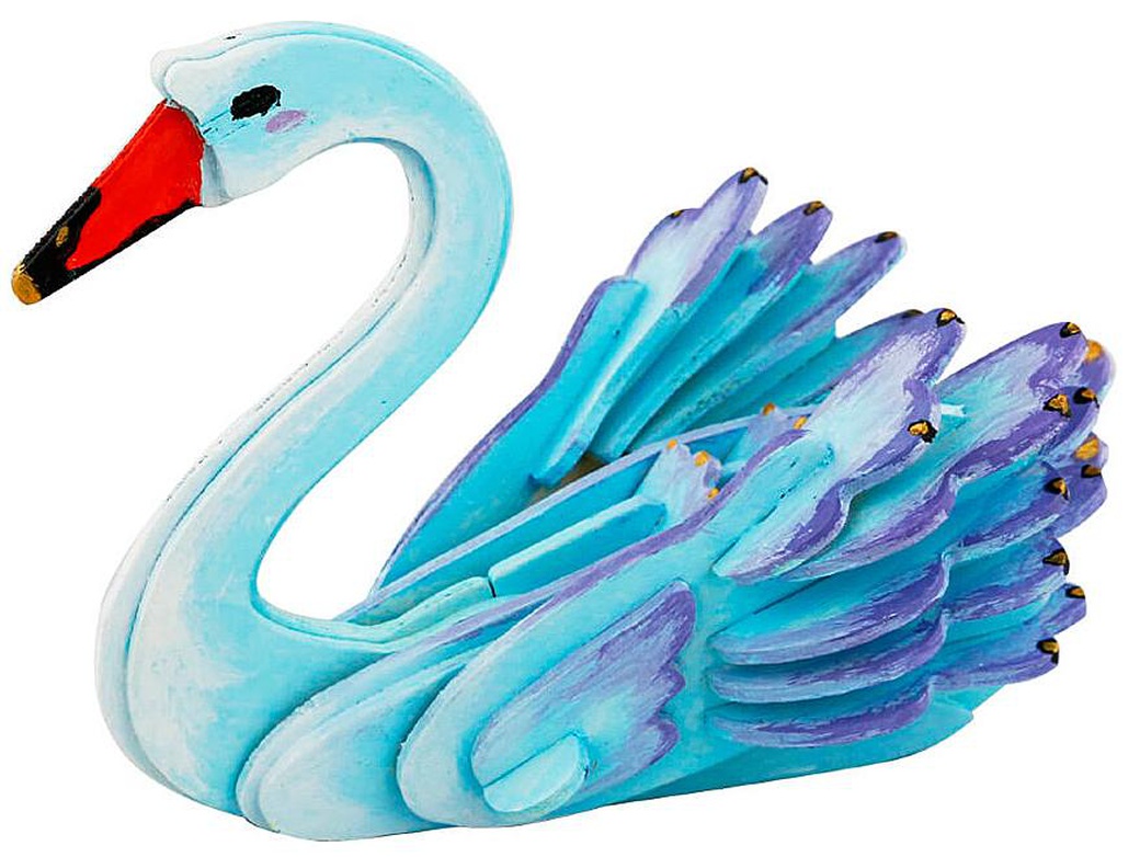 Деревянный конструктор-раскраска Robotime лебедь Swan фото