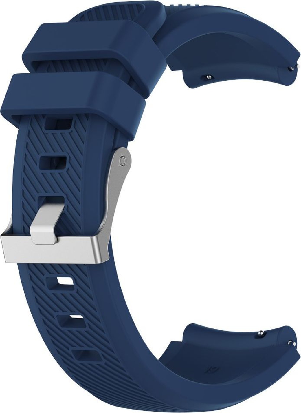 Силиконовый ремешок для часов Amazfit GTR 47mm, рельефный, темно-синий фото