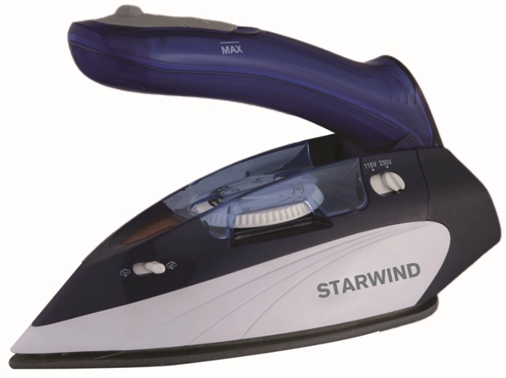 Утюг дорожный Starwind SIR1015 1000Вт синий/белый фото