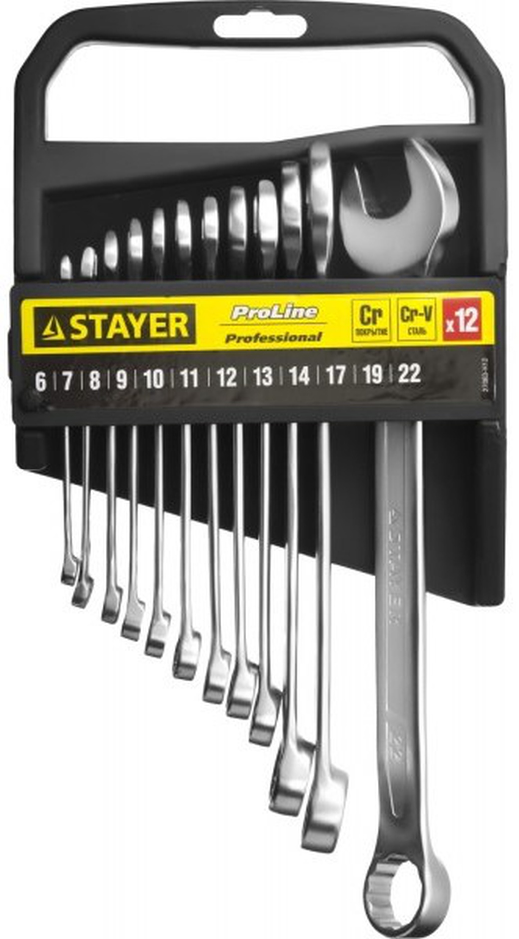 Набор комбинированных гаечных ключей STAYER 12 шт, 6 - 22 мм фото