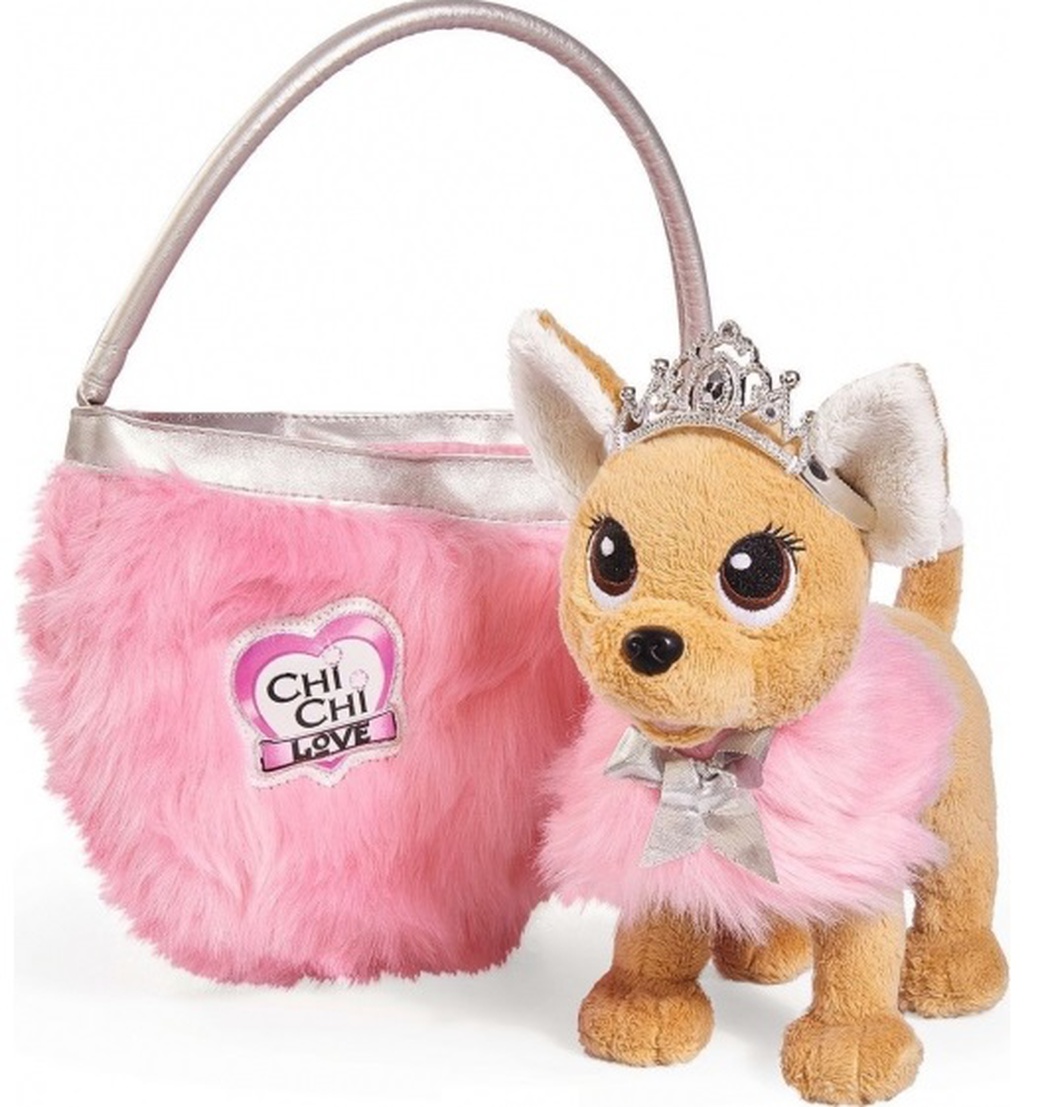 Chi-Chi love плюшевая собачка Принцесса, с пушистой сумкой фото