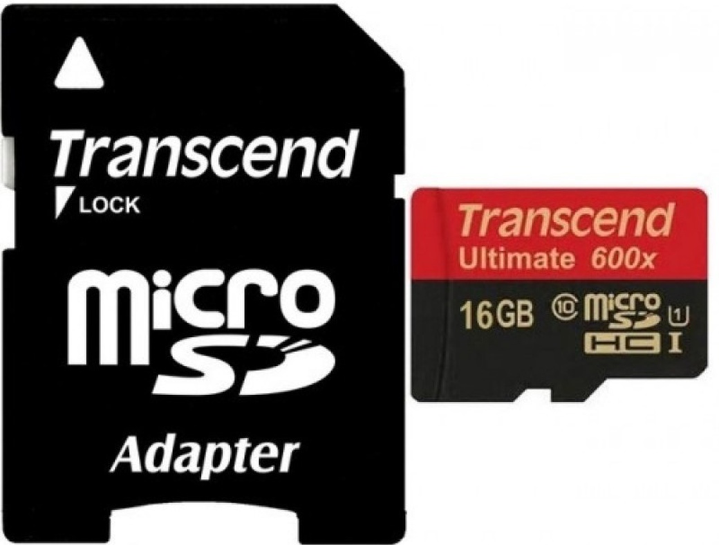 Карта памяти Transcend microSDHC 16GB Class 10 + ADP фото