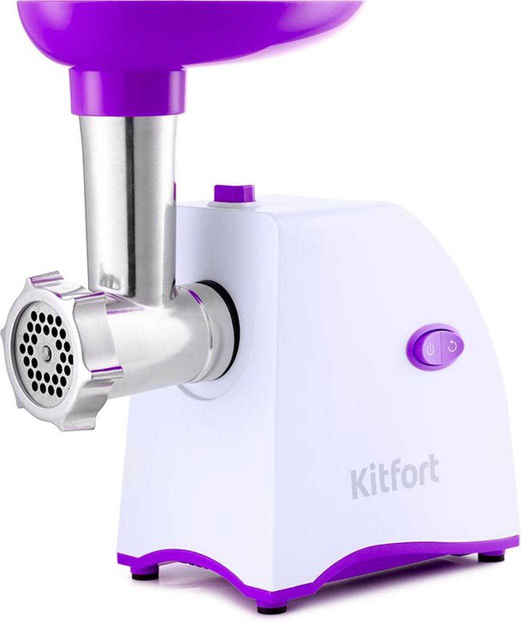 Мясорубка Kitfort КТ-2111-1 бело-фиолетовая фото