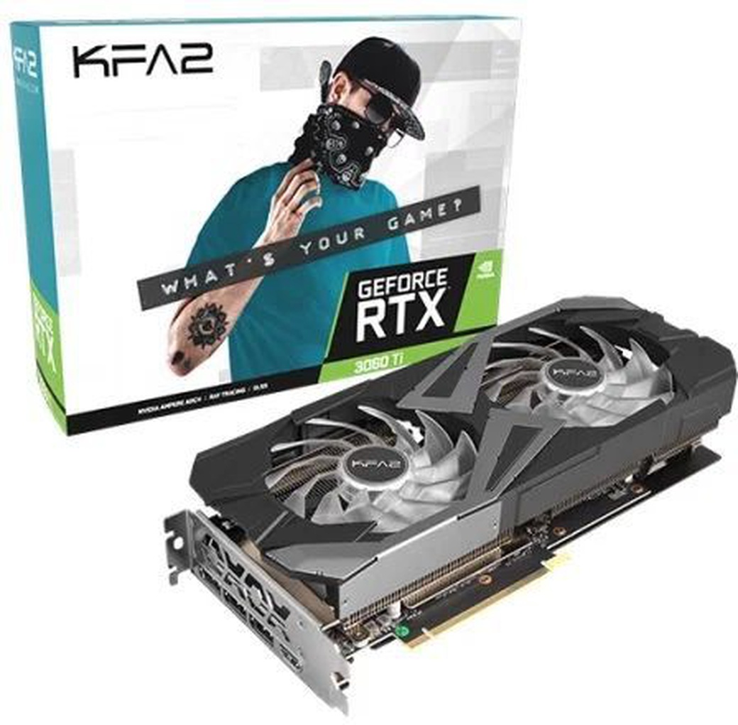 Видеокарта KFA2 GeForce RTX 3060Ti X Black 8GB LHR (36ISL6MD1WTK) фото