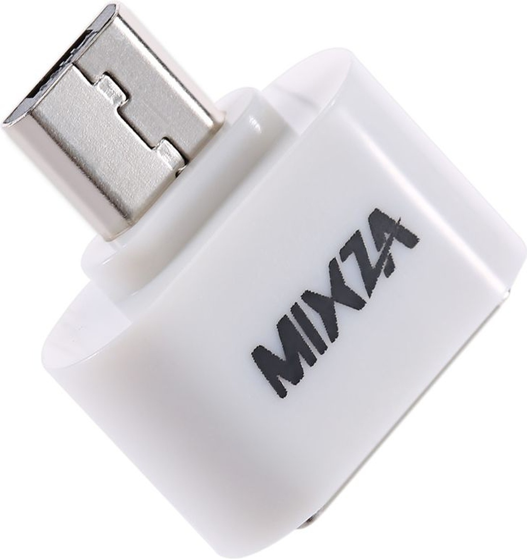 Адаптер-конвертер MIXZA USB 2.0/Micro-USB, белый фото