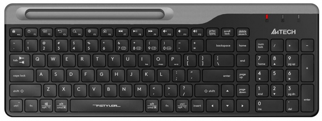 Беспроводная клавиатура A4Tech Fstyler FBK25, черный/серый фото