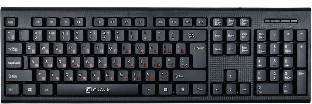 Клавиатура Оклик 120M, черный фото