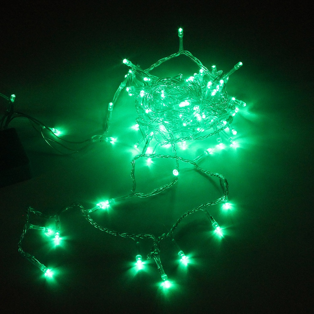 Гирлянда Sh Lights 100 зеленых светодиодов, зеленый провод, ILD100C-GG фото