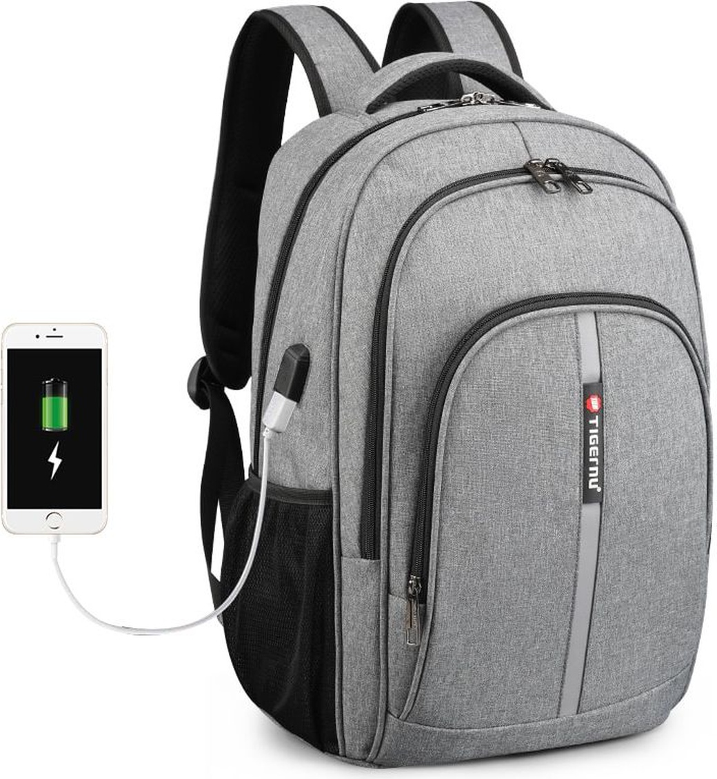 Рюкзак Tigernu T-B3893 для ноутбука 15.6" серый фото