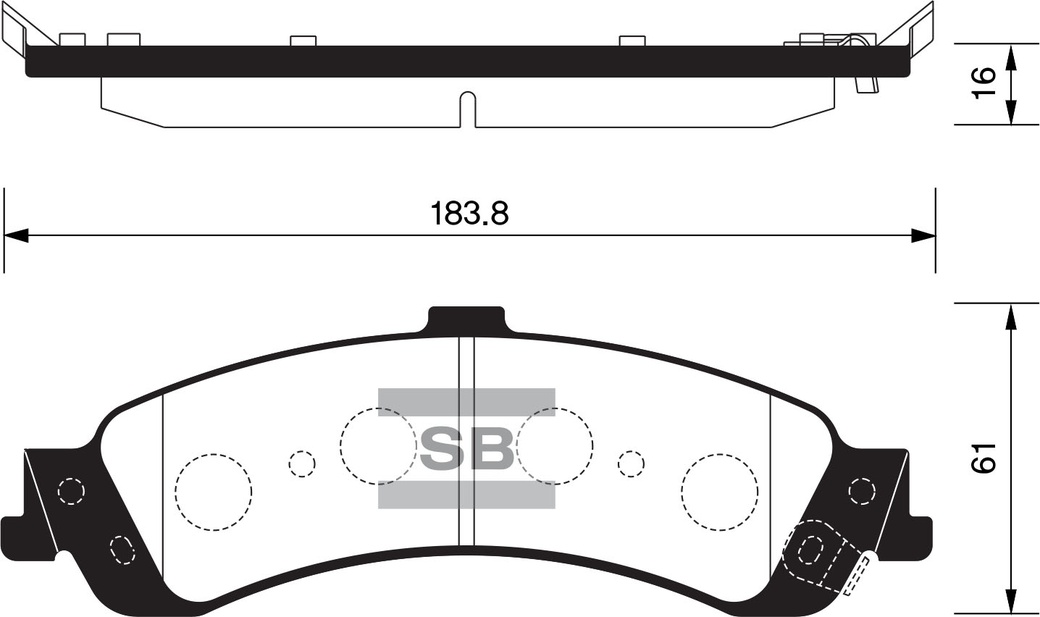 Колодки тормозные задние SANGSIN BRAKE SP1370 для CHEVROLET TAHOE 00-06 фото