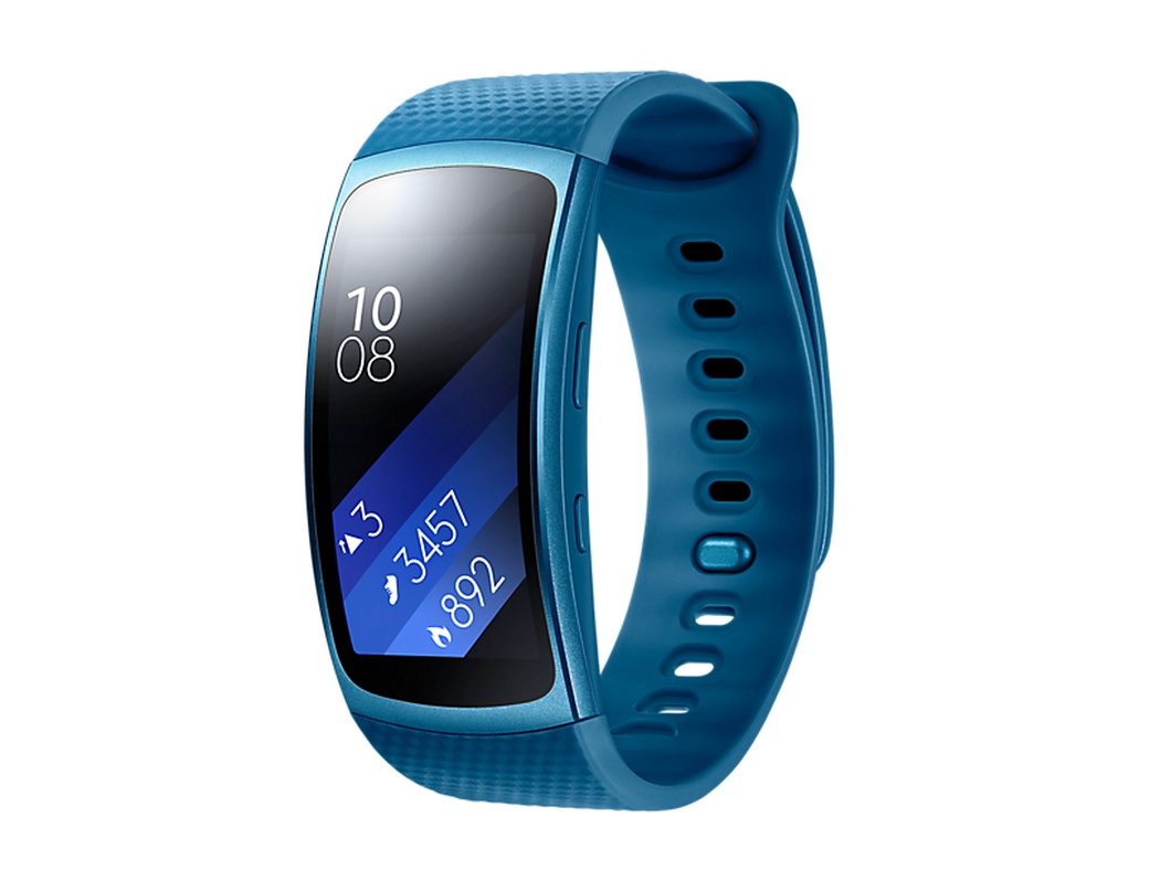 Умный браслет Samsung Gear Fit 2, синий фото