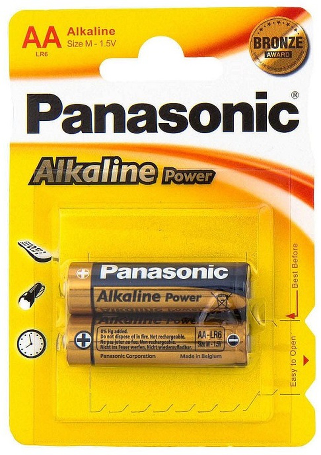 Батарейки Panasonic LR03REB/2BP AAA щелочные Alkaline power в блистере 2шт фото