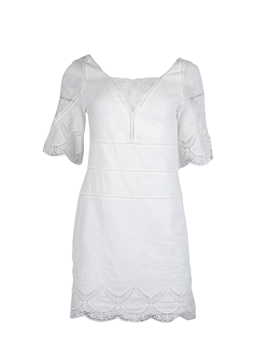 Платье Bailey/44 с кружевом 401-r160, белый, XS фото