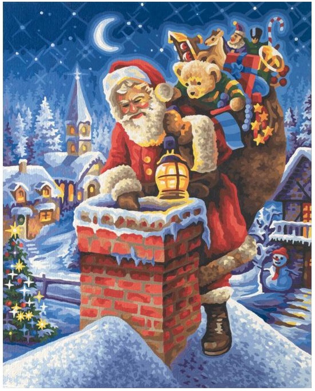 Schipper Санта Клаус на крыше - раскраска по номерам, 40х50 см фото