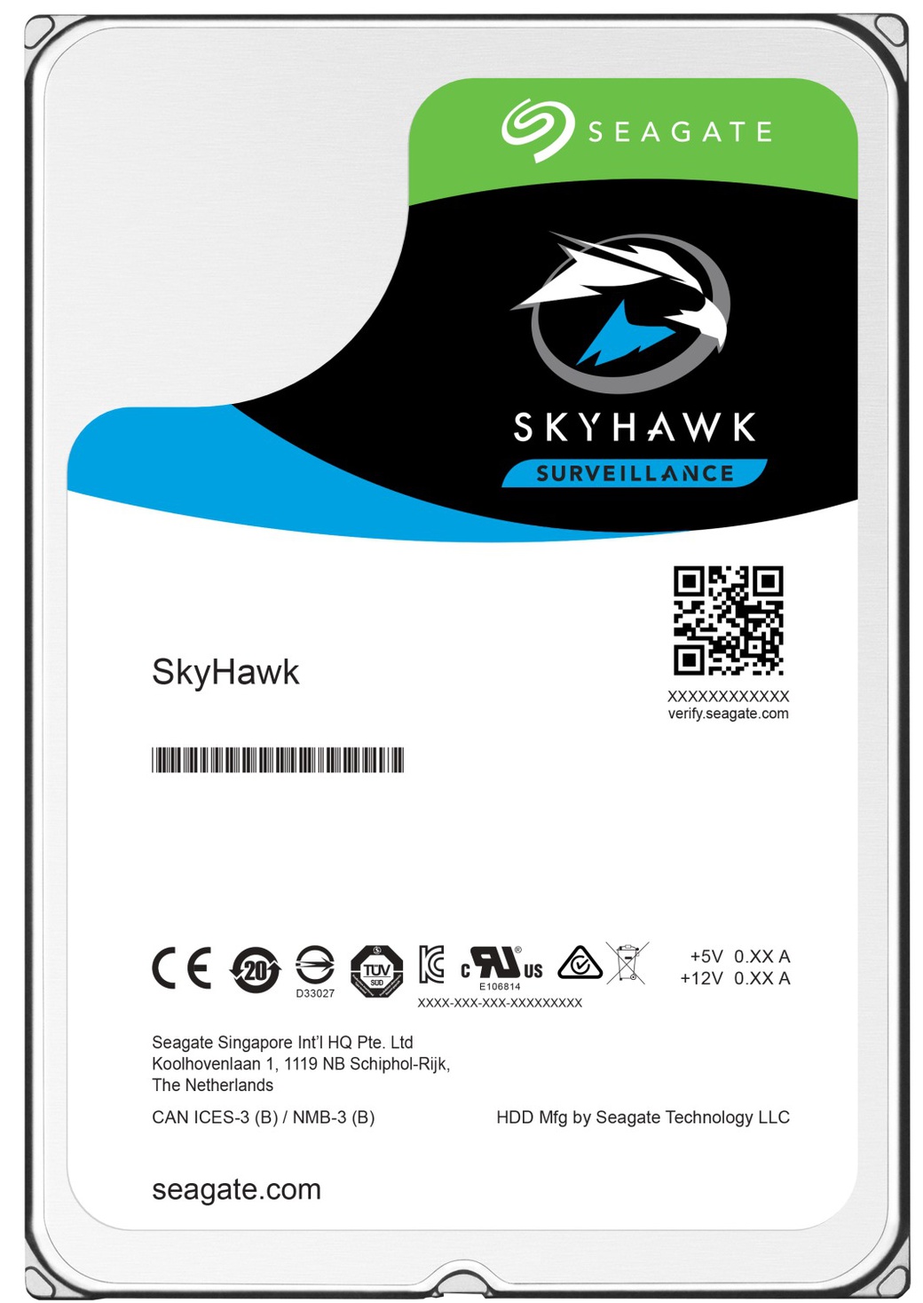Жесткий диск SEAGATE SkyHawk SATA 3.5" 8TB 7200RPM 6GB/S 256MB ST8000VX004 фото