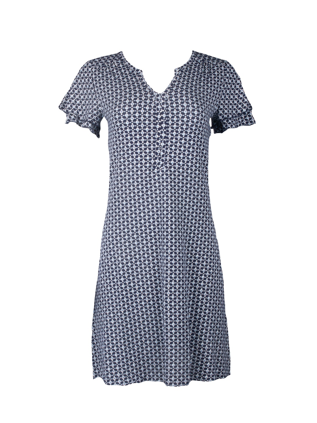 Платье Boysen'S с орнаментом 21739313, бело-синий, 38 фото
