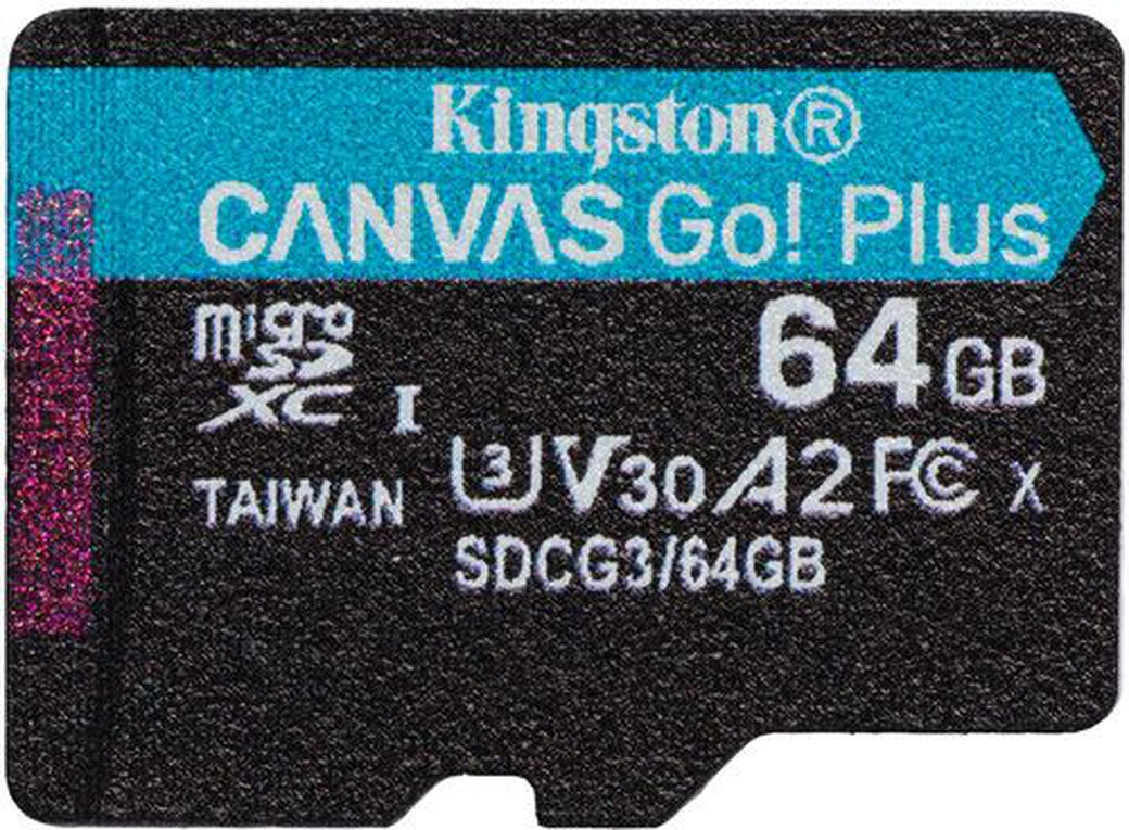 Карта памяти Kingston microSDXC Canvas Go Plus Class 10 UHS-I U3 (170/70MB/s) 64GB фото