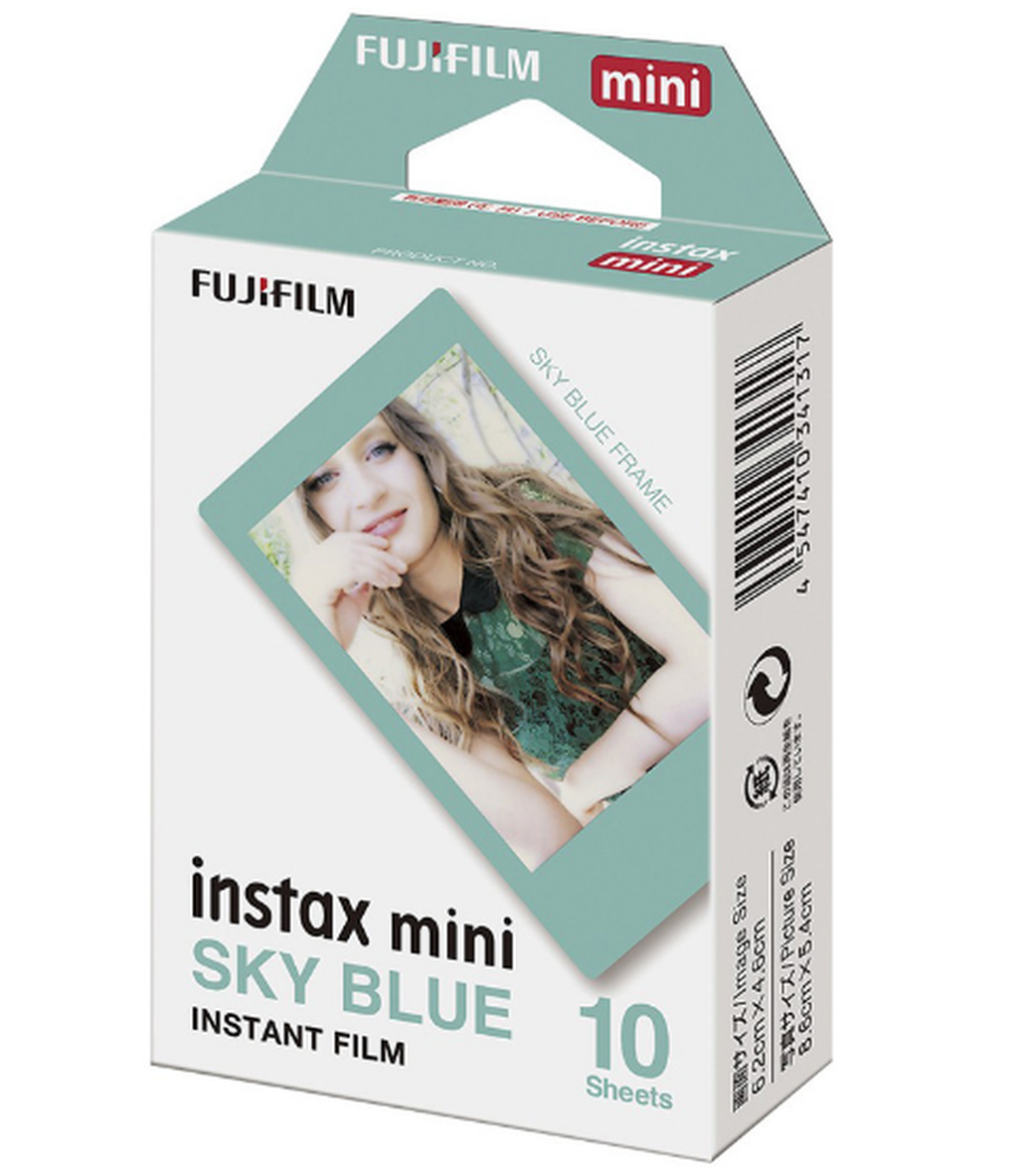 Картридж для камеры Fujifilm Colorfilm Instax Mini Sky Blue голубая рамка 10 снимков фото