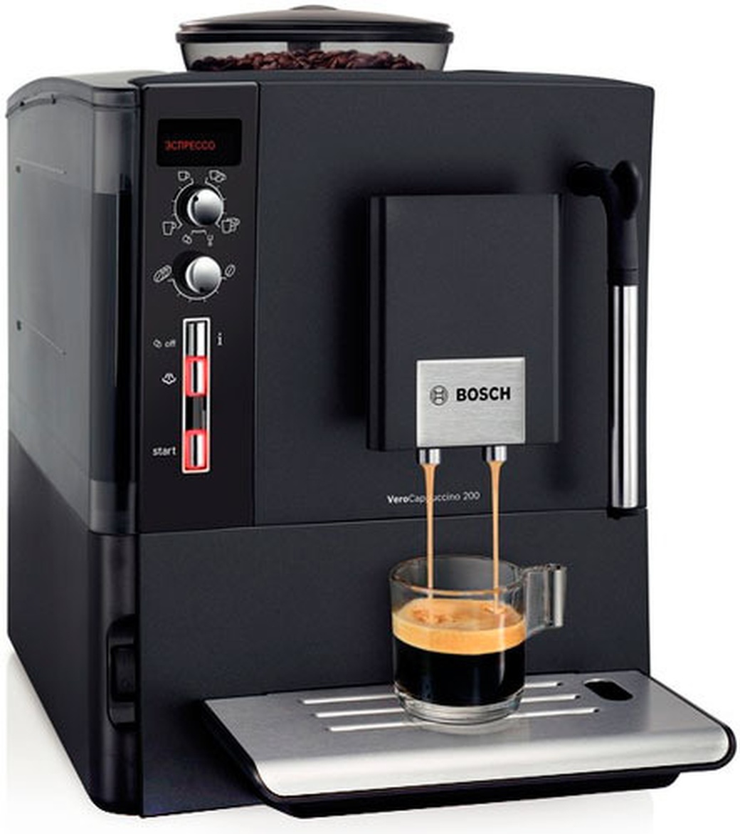 Кофемашина Bosch TES55236RU, темно-серый/черный фото