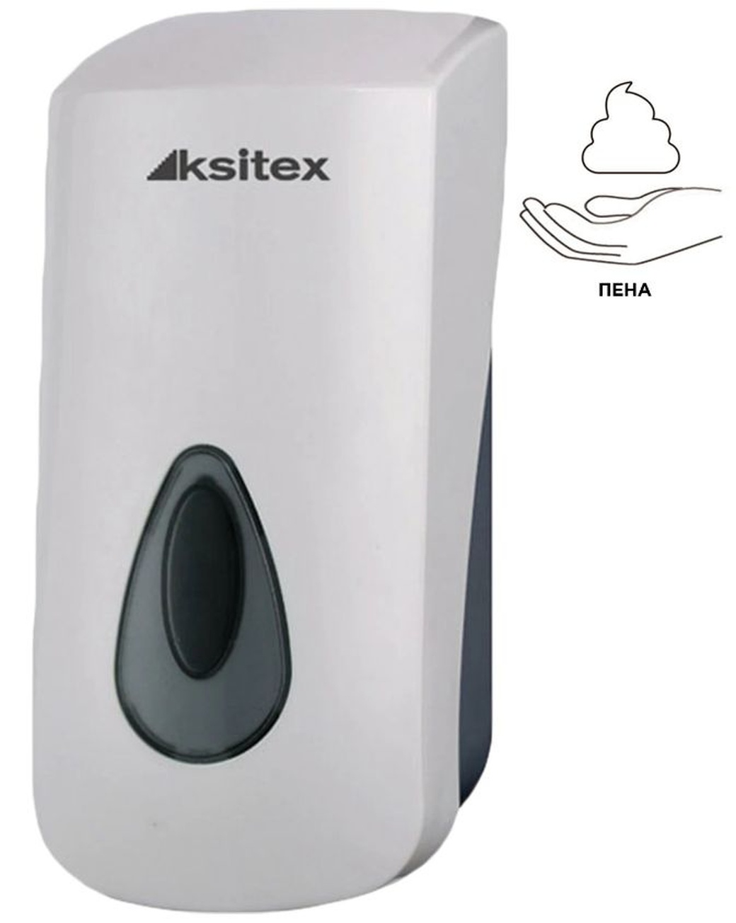 Диспенсер для жидкого мыла-пены KSITEX, наливной, белый, 1 л, FD-1068A фото