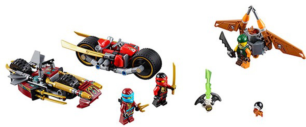Lego Ninjago Погоня на мотоциклах конструктор 70600 фото