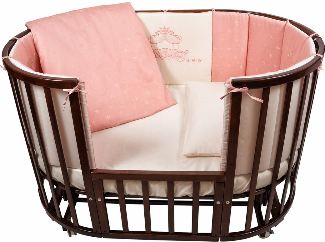 Комплект в кроватку Nuovita "Prestigio Atlante", 6 предметов розовый фото