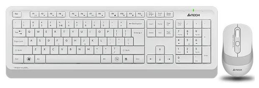 Клавиатура + мышь A4Tech Fstyler FG1010, белый/серый фото