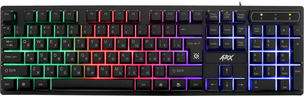Проводная игровая клавиатура Arx GK-196L RU,радужная подсветка фото