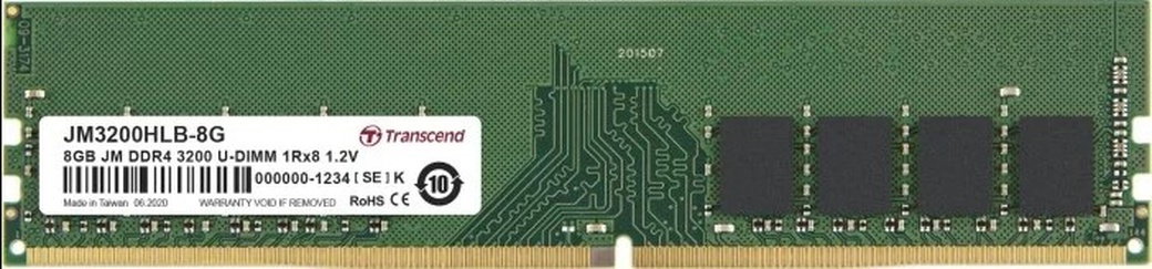 Память оперативная DDR4 8Gb Transcend 3200Mhz CL22 (JM3200HLB-8G) фото