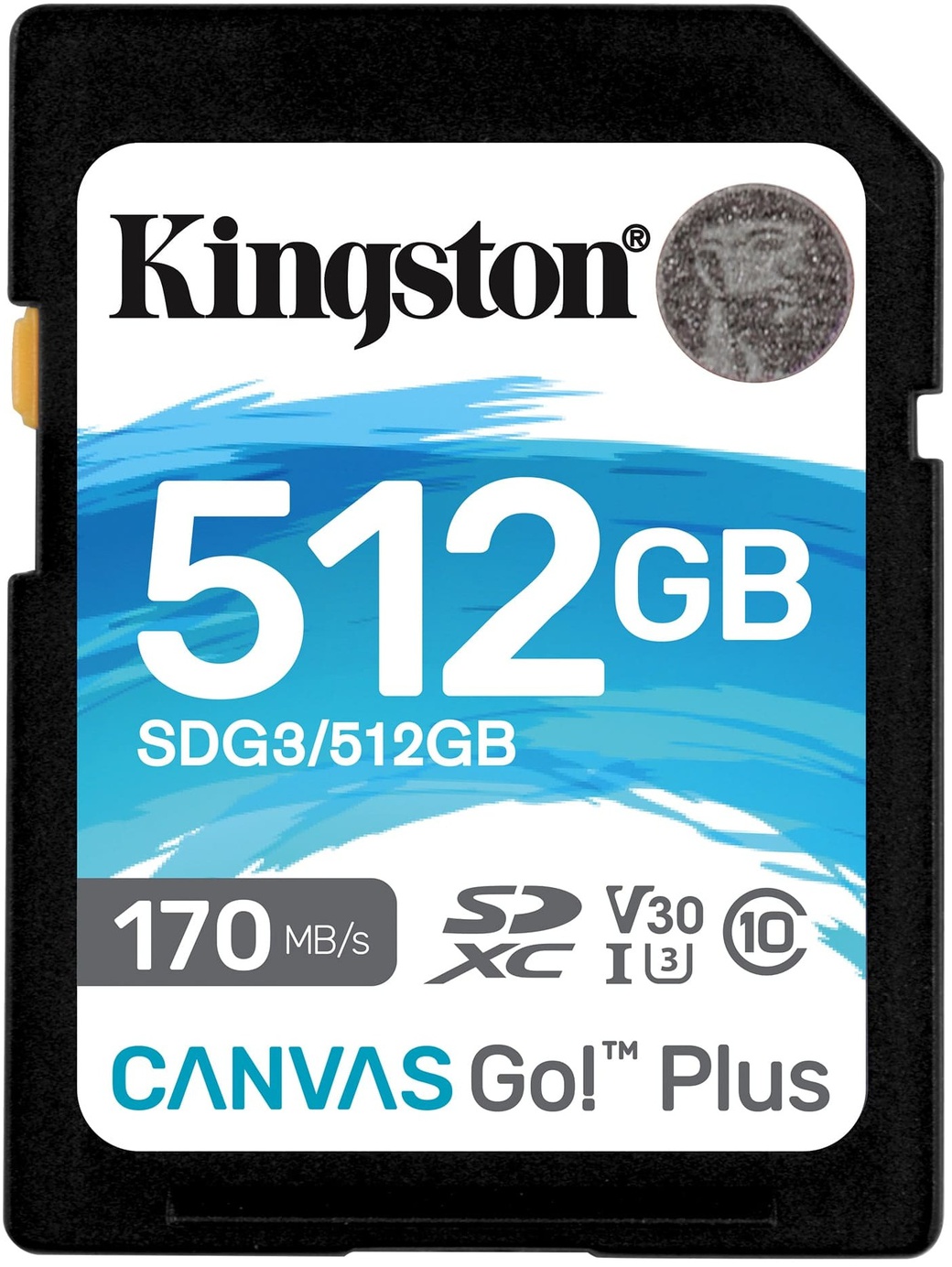 Карта памяти Kingston SDXC Canvas Go Plus Class 10 UHS-I U3 (170/90MB/s) 512GB фото
