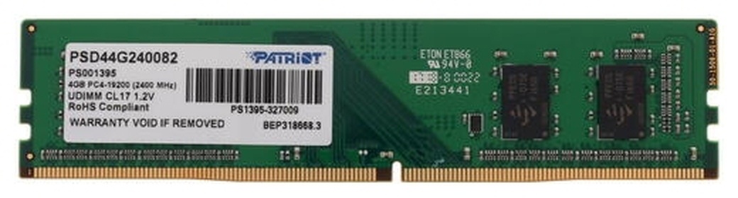 Память оперативная DDR4 4Gb Patriot SL 2400MHz CL17 (PSD44G240082) фото